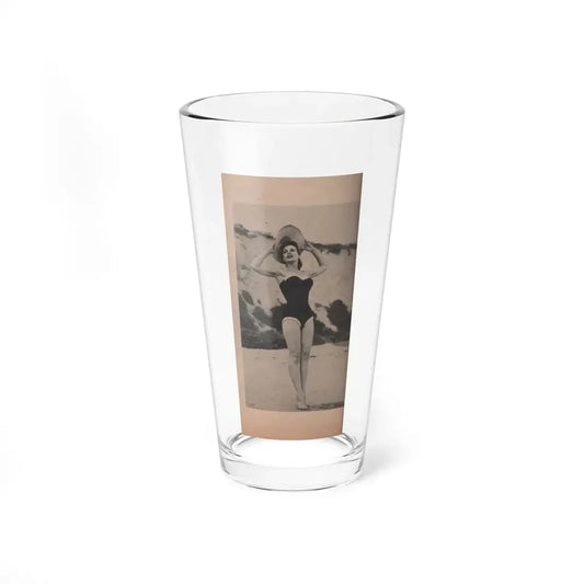 Pamela Duncan #14 - Night and Day Oversized Mag. Feb. '55 - 1 Cropped B&W Photo (Vintage Female Icon) Pint Glass 16oz 16oz - Go Mug Yourself