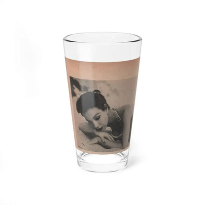 Pamela Duncan #16 - Night and Day Oversized Mag. Feb. '55 - 1 Cropped B&W Photo (Vintage Female Icon) Pint Glass 16oz 16oz - Go Mug Yourself