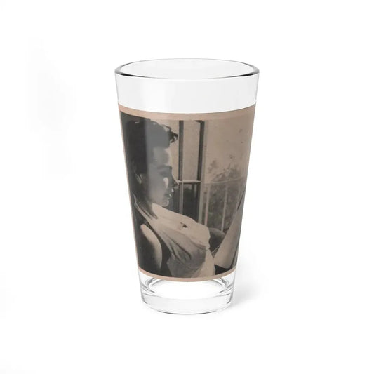 Pamela Duncan #17 - Night and Day Oversized Mag. Feb. '55 - 1 Cropped B&W Photo (Vintage Female Icon) Pint Glass 16oz 16oz - Go Mug Yourself