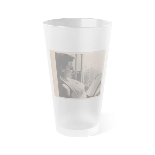 Pamela Duncan #17 - Night and Day Oversized Mag. Feb. '55 - 1 Cropped B&W Photo (Vintage Female Icon) Frosted Pint Glass 16oz-16oz-Frosted-Go Mug Yourself