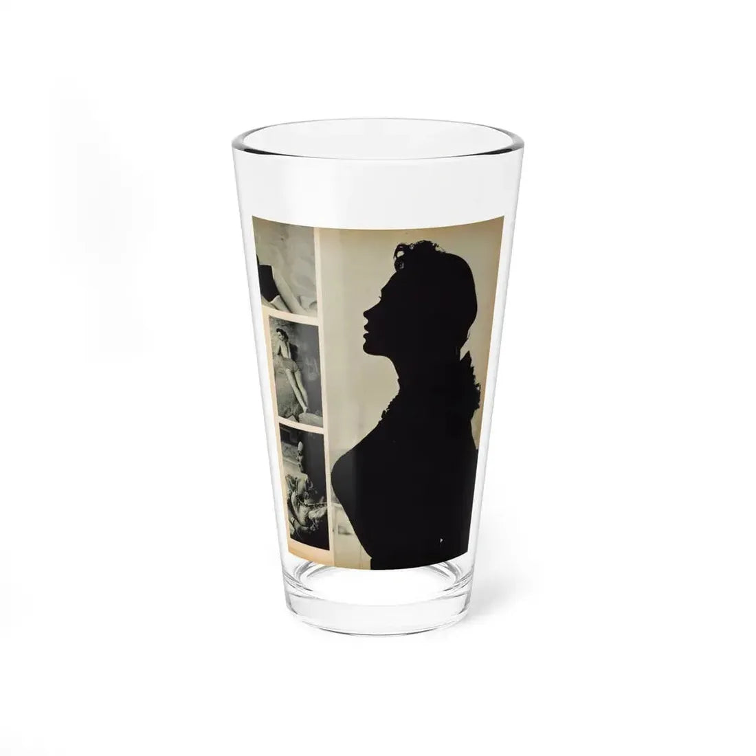 Pamela Duncan #22 - Night and Day Oversized Mag. Feb. '55 - 1 Cropped B&W Photo1 (Vintage Female Icon) Pint Glass 16oz 16oz - Go Mug Yourself