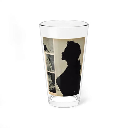 Pamela Duncan #22 - Night and Day Oversized Mag. Feb. '55 - 1 Cropped B&W Photo1 (Vintage Female Icon) Pint Glass 16oz 16oz - Go Mug Yourself
