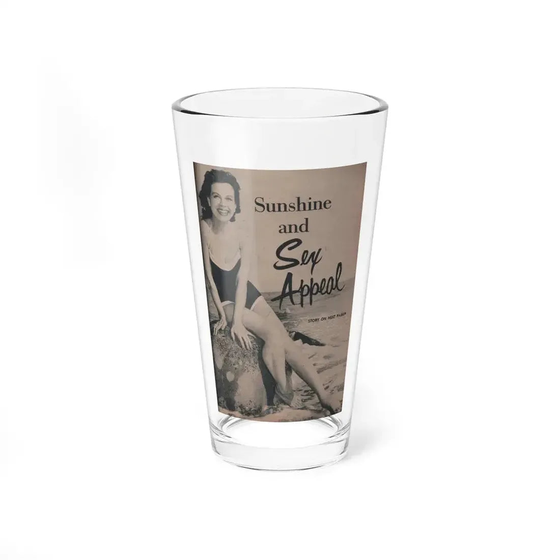 Pamela Duncan #23 - PHOTO Digest Mag. March '55 - 1 B&W Photo (Vintage Female Icon) Pint Glass 16oz 16oz - Go Mug Yourself