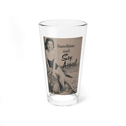 Pamela Duncan #23 - PHOTO Digest Mag. March '55 - 1 B&W Photo (Vintage Female Icon) Pint Glass 16oz 16oz - Go Mug Yourself