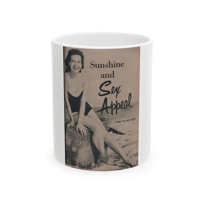 Pamela Duncan #23 - PHOTO Digest Mag. March '55 - 1 B&W Photo (Vintage Female Icon) White Coffee Mug 11oz - Go Mug Yourself