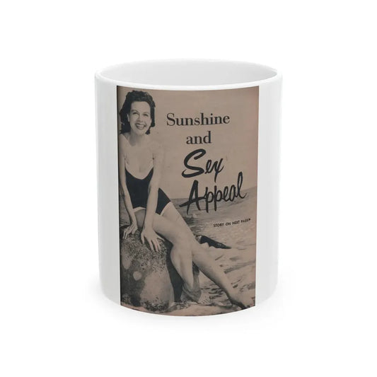 Pamela Duncan #23 - PHOTO Digest Mag. March '55 - 1 B&W Photo (Vintage Female Icon) White Coffee Mug 11oz - Go Mug Yourself