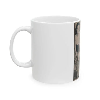 Pamela Duncan #23 - PHOTO Digest Mag. March '55 - 1 B&W Photo (Vintage Female Icon) White Coffee Mug - Go Mug Yourself