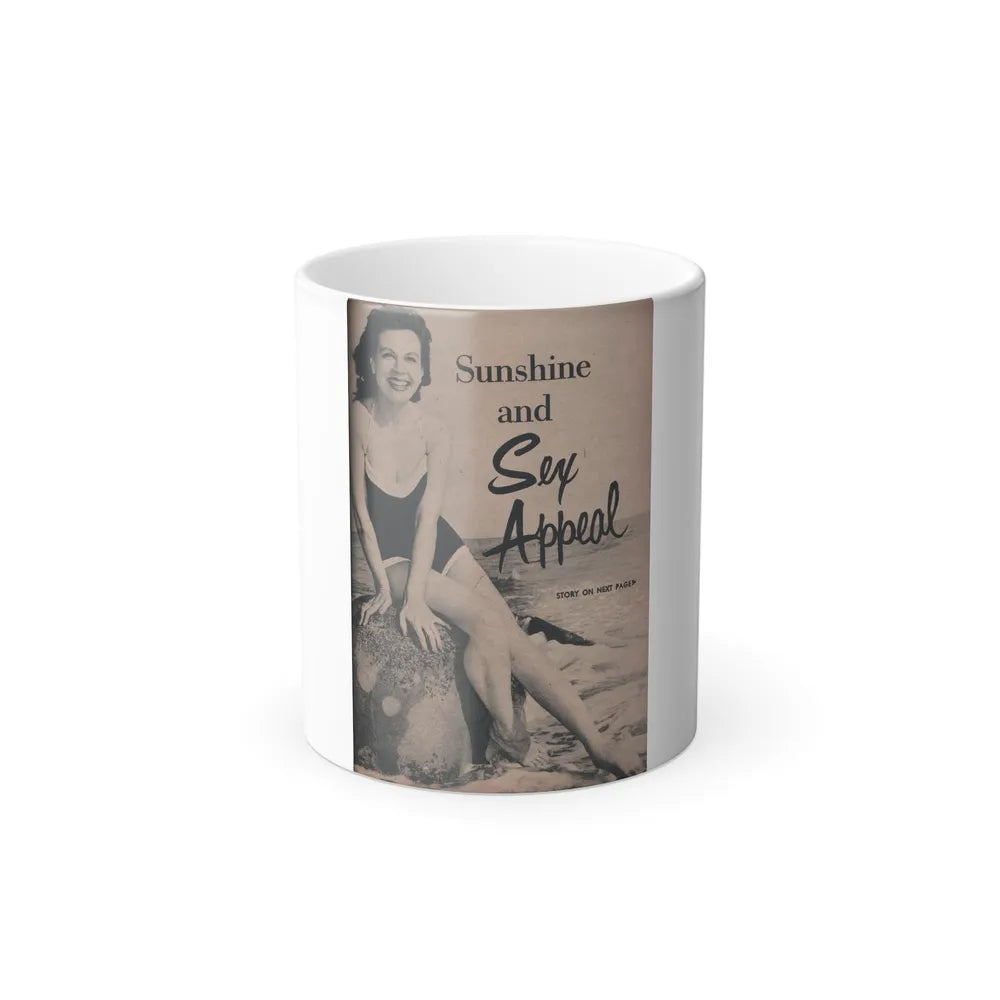 Pamela Duncan #23 - PHOTO Digest Mag. March '55 - 1 B&W Photo (Vintage Female Icons) Color Changing Mug 11oz-11oz-Go Mug Yourself
