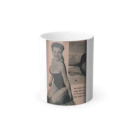 Pamela Duncan #24 - PHOTO Digest Mag. March '55 - 1 B&W Photo (Vintage Female Icon) Color Changing Mug 11oz 11oz - Go Mug Yourself