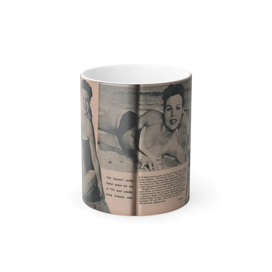 Pamela Duncan #25 - PHOTO Digest Mag. March '55 - 3 B&W Photos & Article (Vintage Female Icon) Color Changing Mug 11oz 11oz - Go Mug Yourself