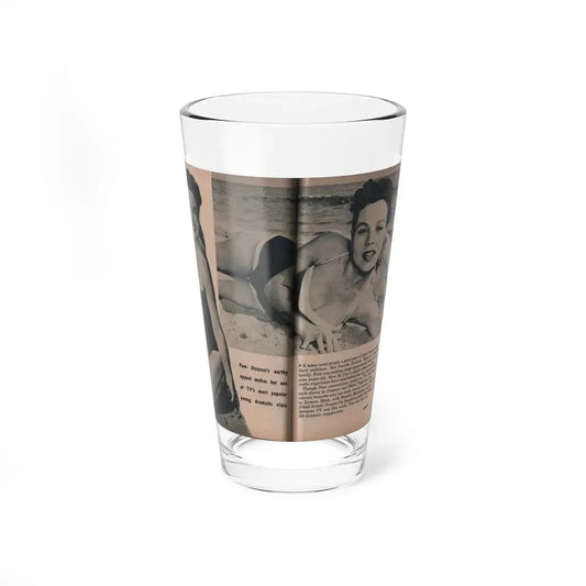 Pamela Duncan #25 - PHOTO Digest Mag. March '55 - 3 B&W Photos & Article (Vintage Female Icon) Pint Glass 16oz 16oz - Go Mug Yourself