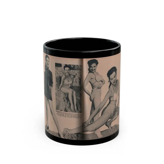 Pamela Duncan #27 - PHOTO Digest Mag. March '55 - 4 B&W Photos (Vintage Female Icon) Black Coffee Mug 11oz - Go Mug Yourself