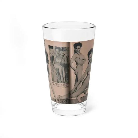 Pamela Duncan #27 - PHOTO Digest Mag. March '55 - 4 B&W Photos (Vintage Female Icon) Pint Glass 16oz 16oz - Go Mug Yourself