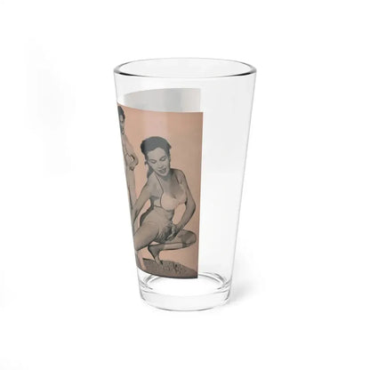 Pamela Duncan #27 - PHOTO Digest Mag. March '55 - 4 B&W Photos (Vintage Female Icon) Pint Glass 16oz - Go Mug Yourself