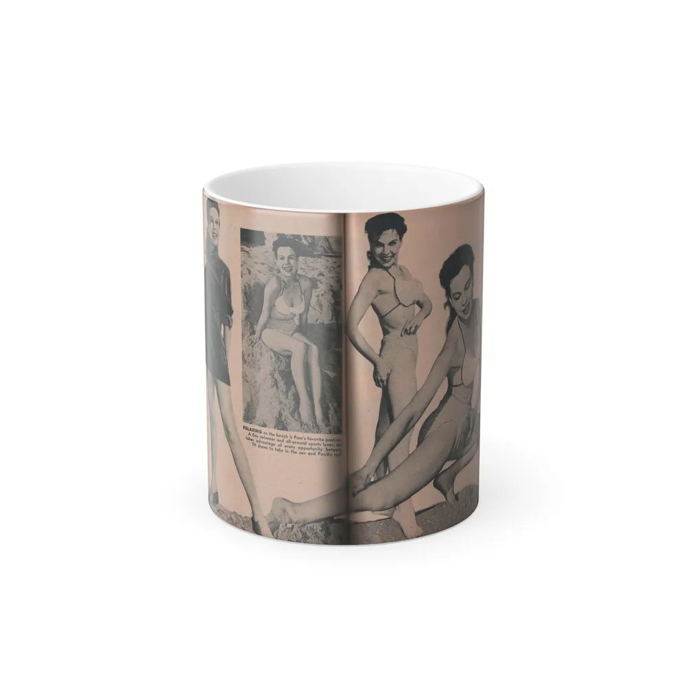 Pamela Duncan #27 - PHOTO Digest Mag. March '55 - 4 B&W Photos (Vintage Female Icons) Color Changing Mug 11oz-11oz-Go Mug Yourself