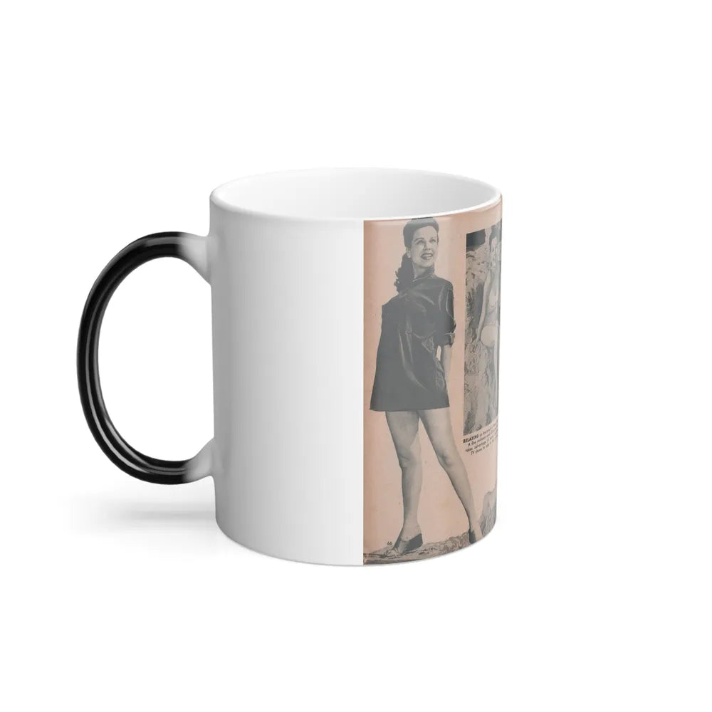 Pamela Duncan #27 - PHOTO Digest Mag. March '55 - 4 B&W Photos (Vintage Female Icons) Color Changing Mug 11oz-Go Mug Yourself