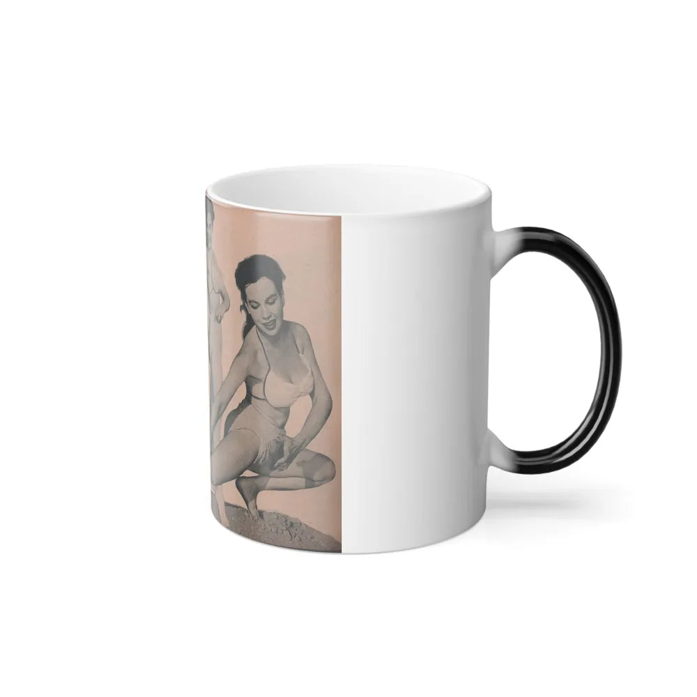 Pamela Duncan #27 - PHOTO Digest Mag. March '55 - 4 B&W Photos (Vintage Female Icons) Color Changing Mug 11oz-Go Mug Yourself
