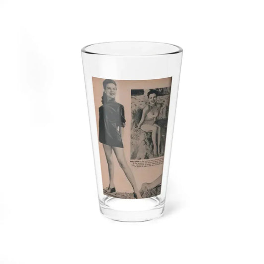 Pamela Duncan #28 - PHOTO Digest Mag. March '55 - 2 B&W Photos (Vintage Female Icon) Pint Glass 16oz 16oz - Go Mug Yourself