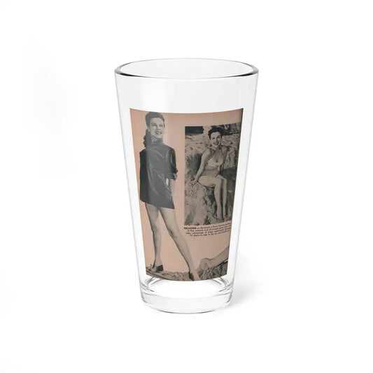 Pamela Duncan #28 - PHOTO Digest Mag. March '55 - 2 B&W Photos (Vintage Female Icon) Pint Glass 16oz 16oz - Go Mug Yourself