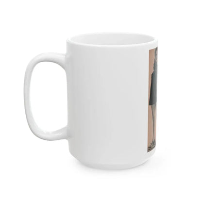 Pamela Duncan #28 - PHOTO Digest Mag. March '55 - 2 B&W Photos (Vintage Female Icon) White Coffee Mug - Go Mug Yourself