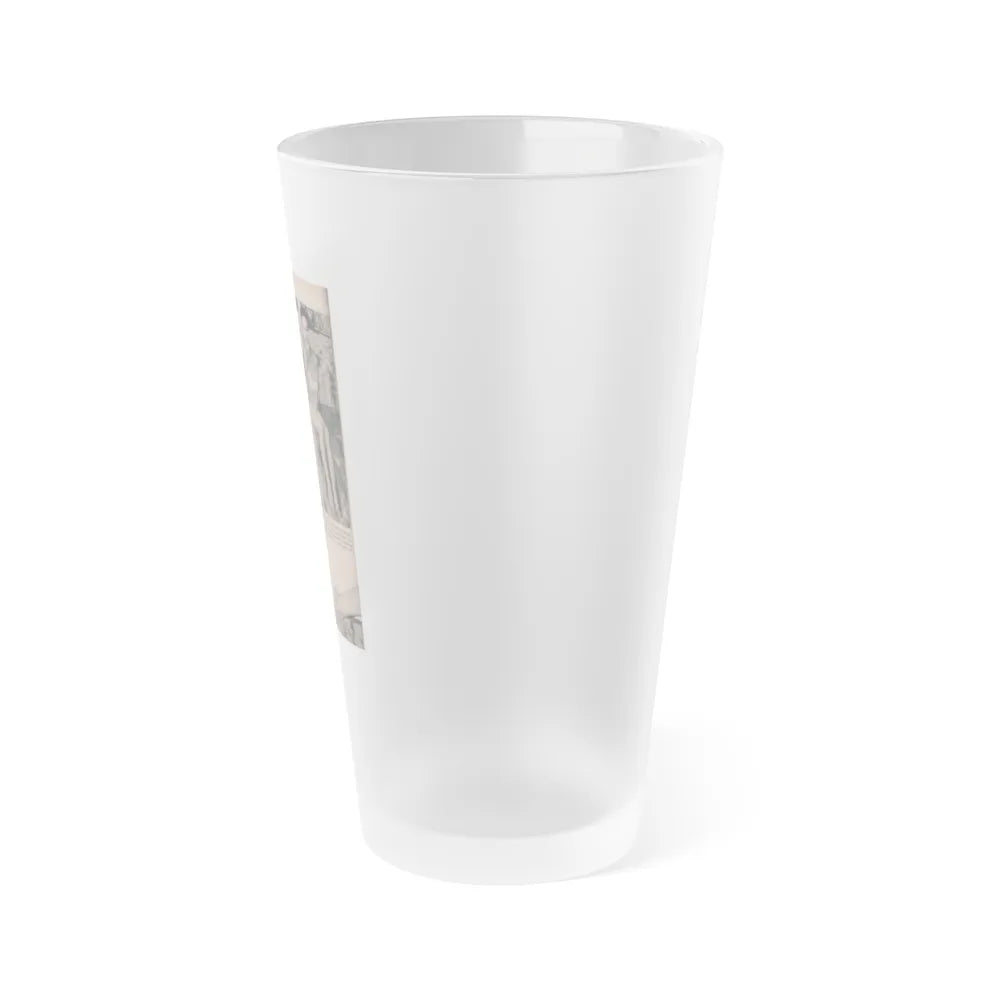 Pamela Duncan #28 - PHOTO Digest Mag. March '55 - 2 B&W Photos (Vintage Female Icon) Frosted Pint Glass 16oz-Go Mug Yourself