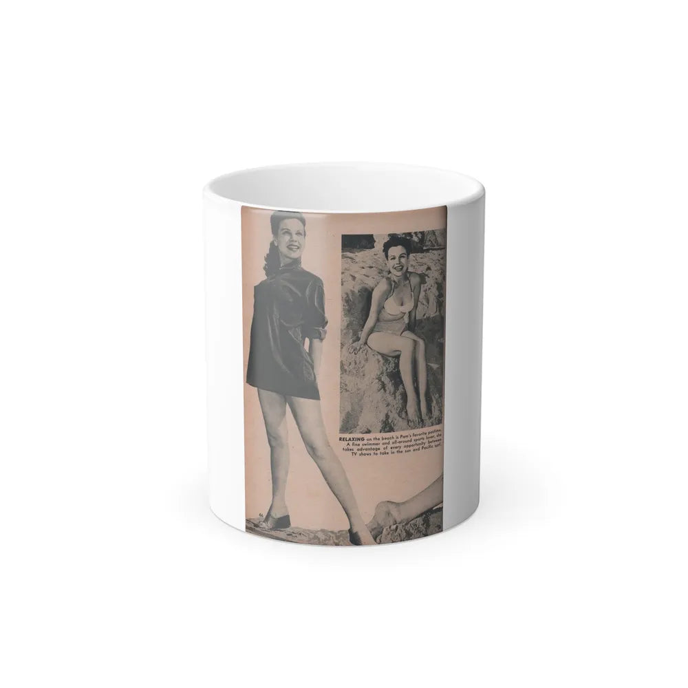 Pamela Duncan #28 - PHOTO Digest Mag. March '55 - 2 B&W Photos (Vintage Female Icons) Color Changing Mug 11oz-11oz-Go Mug Yourself