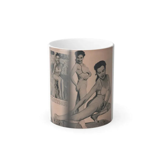 Pamela Duncan #29 - PHOTO Digest Mag. March '55 - 3 B&W Photos (Vintage Female Icon) Color Changing Mug 11oz 11oz - Go Mug Yourself