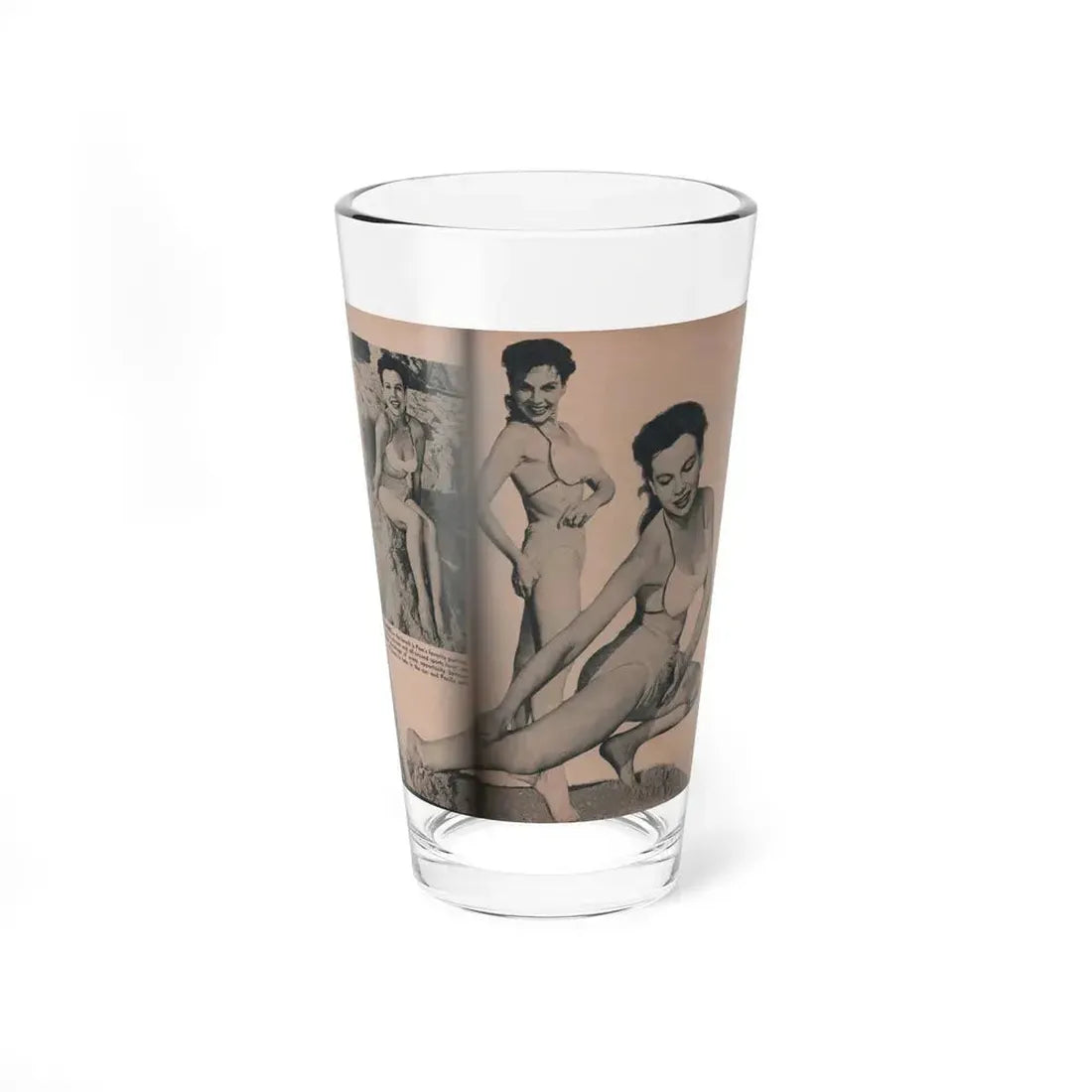 Pamela Duncan #29 - PHOTO Digest Mag. March '55 - 3 B&W Photos (Vintage Female Icon) Pint Glass 16oz 16oz - Go Mug Yourself