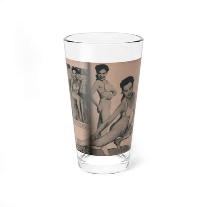 Pamela Duncan #29 - PHOTO Digest Mag. March '55 - 3 B&W Photos (Vintage Female Icon) Pint Glass 16oz 16oz - Go Mug Yourself