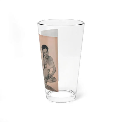 Pamela Duncan #29 - PHOTO Digest Mag. March '55 - 3 B&W Photos (Vintage Female Icon) Pint Glass 16oz - Go Mug Yourself