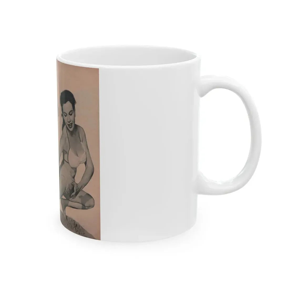 Pamela Duncan #29 - PHOTO Digest Mag. March '55 - 3 B&W Photos (Vintage Female Icon) White Coffee Mug - Go Mug Yourself