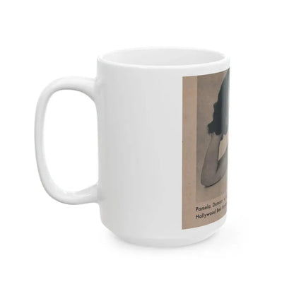 Pamela Duncan #31 - GALA Mag. March '56 - 1 Small B&W Photo (Vintage Female Icon) White Coffee Mug - Go Mug Yourself