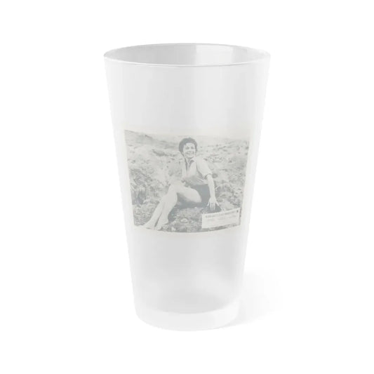Pamela Duncan #33 (Vintage Female Icon) Frosted Pint Glass 16oz 16oz Frosted - Go Mug Yourself