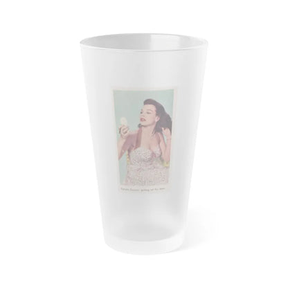 Pamela Duncan #34 - 2.25x4 Clipping (Vintage Female Icon) Frosted Pint Glass 16oz-16oz-Frosted-Go Mug Yourself