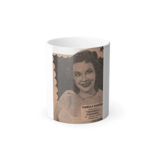 Pamela Duncan #35 - 3x2 Clipping (Vintage Female Icon) Color Changing Mug 11oz 11oz - Go Mug Yourself