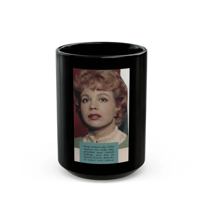 Pamela Duncan #36 - 2.5x4 Clipping (Vintage Female Icon) Black Coffee Mug 15oz - Go Mug Yourself