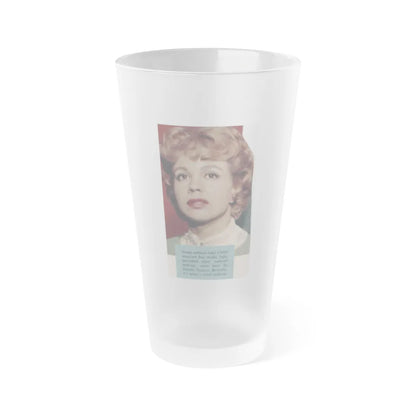 Pamela Duncan #36 - 2.5x4 Clipping (Vintage Female Icon) Frosted Pint Glass 16oz-16oz-Frosted-Go Mug Yourself