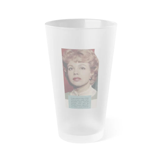 Pamela Duncan #36 - 2.5x4 Clipping (Vintage Female Icon) Frosted Pint Glass 16oz-16oz-Frosted-Go Mug Yourself