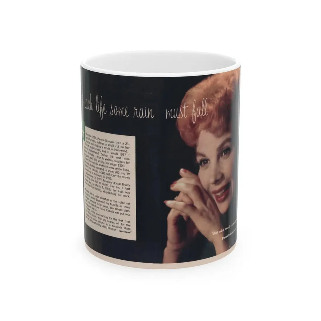 Pamela Duncan #37 - 7x10 (Vintage Female Icon) White Coffee Mug 11oz - Go Mug Yourself