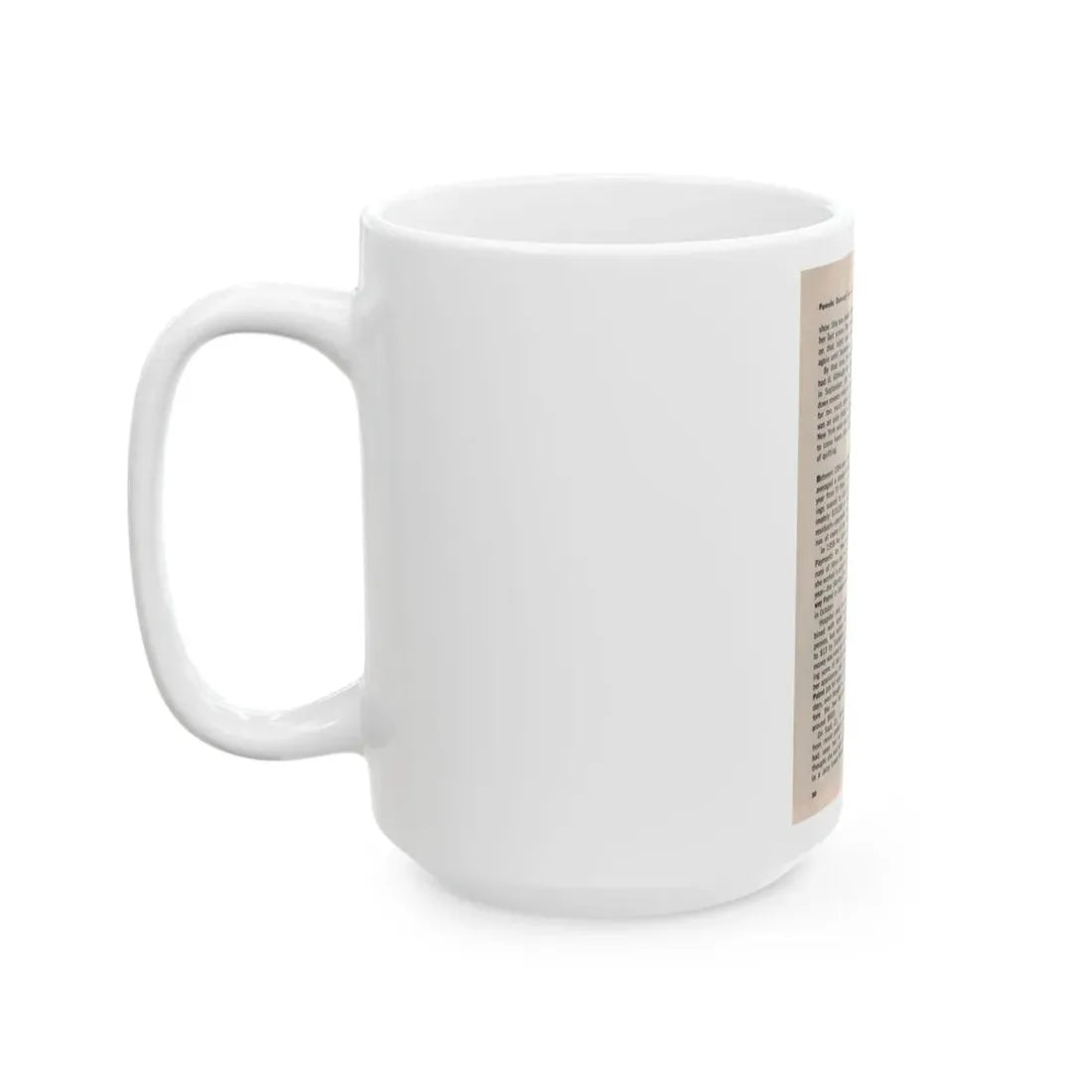 Pamela Duncan #38 - 5x7 Artricle continued no photo (Vintage Female Icon) White Coffee Mug - Go Mug Yourself