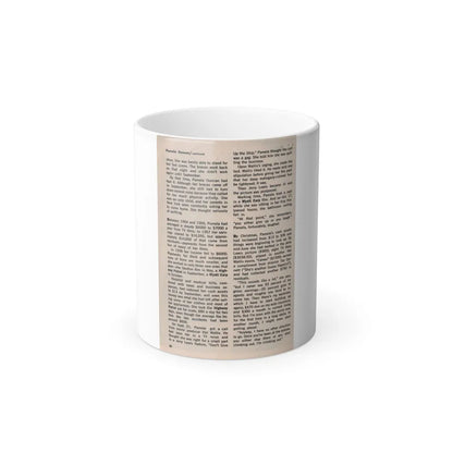 Pamela Duncan #38 - 5x7 Artricle continued no photo (Vintage Female Icons) Color Changing Mug 11oz-11oz-Go Mug Yourself