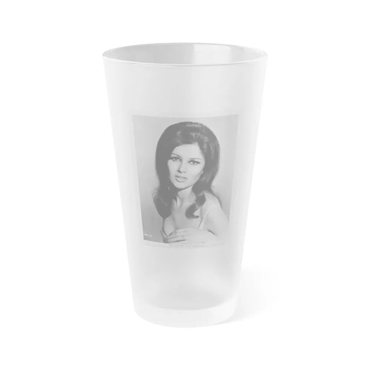 Pamela Tiffin #02 (Vintage Female Icon) Frosted Pint Glass 16oz-16oz-Frosted-Go Mug Yourself