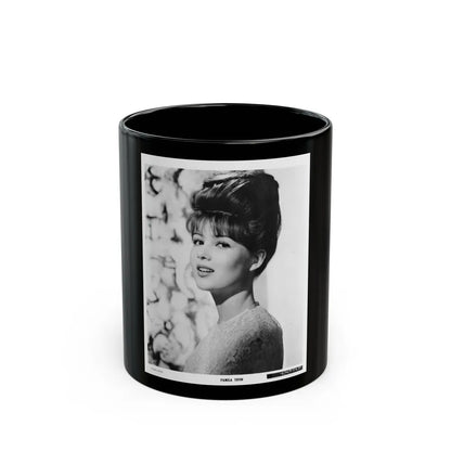 Pamela Tiffin #04 (Vintage Female Icon) Black Coffee Mug-11oz-Go Mug Yourself