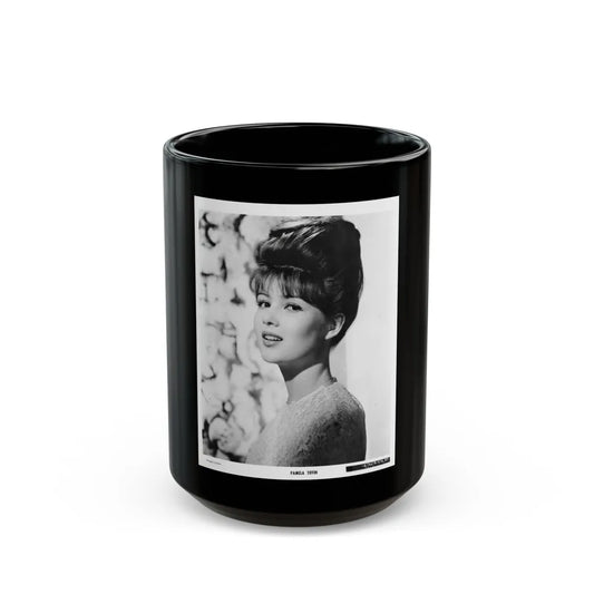 Pamela Tiffin #04 (Vintage Female Icon) Black Coffee Mug-15oz-Go Mug Yourself