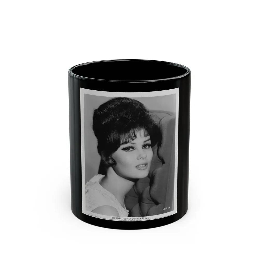 Pamela Tiffin #05 (Vintage Female Icon) Black Coffee Mug-11oz-Go Mug Yourself