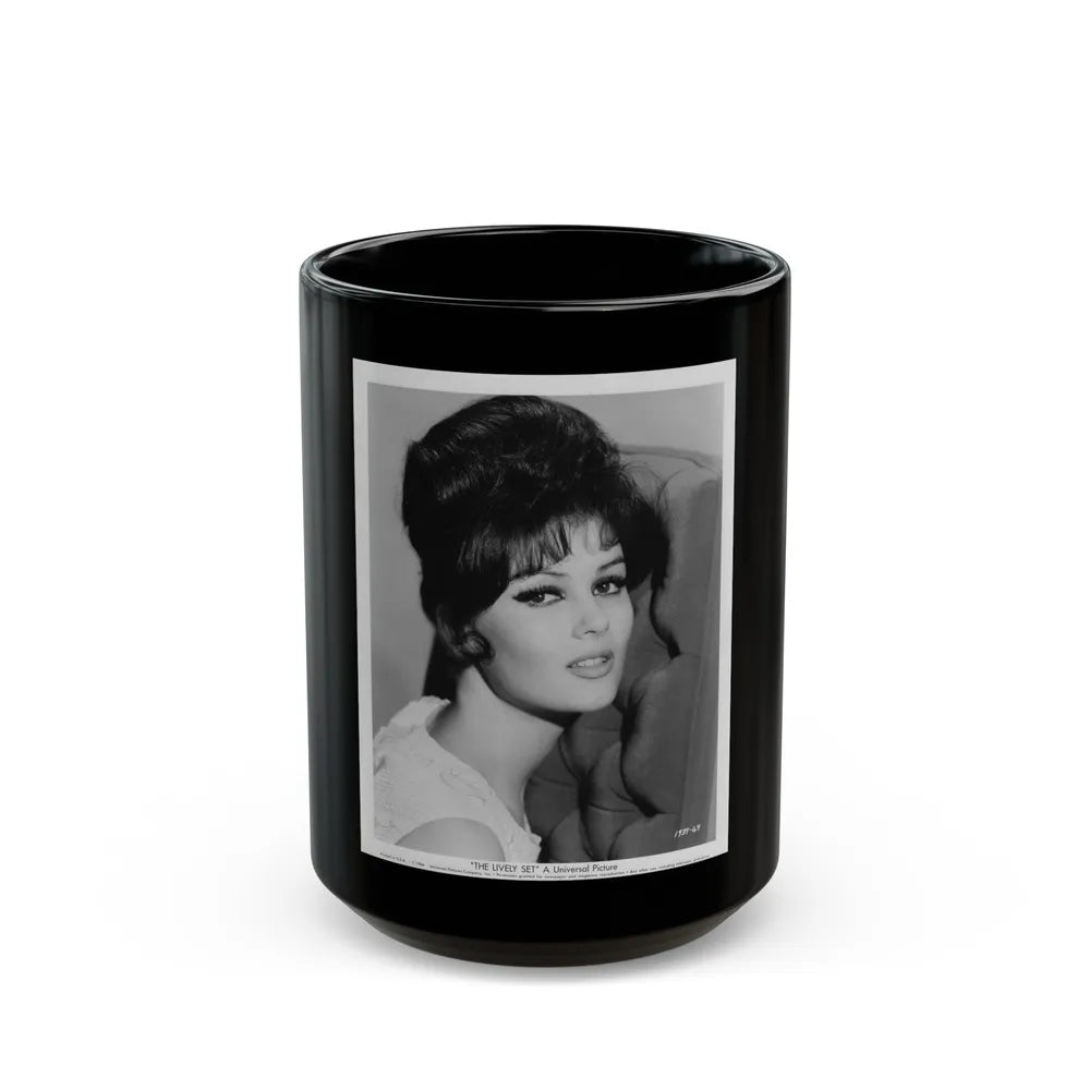 Pamela Tiffin #05 (Vintage Female Icon) Black Coffee Mug-15oz-Go Mug Yourself