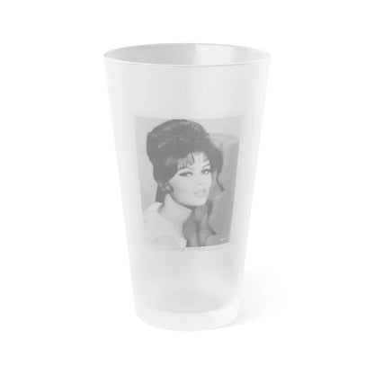 Pamela Tiffin #05 (Vintage Female Icon) Frosted Pint Glass 16oz-16oz-Frosted-Go Mug Yourself