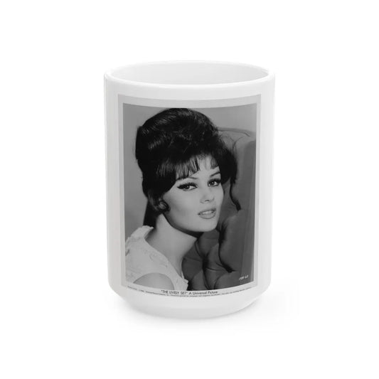 Pamela Tiffin #05 (Vintage Female Icon) White Coffee Mug-15oz-Go Mug Yourself