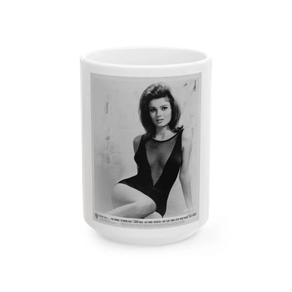 Pamela Tiffin #06 (Vintage Female Icon) White Coffee Mug-15oz-Go Mug Yourself