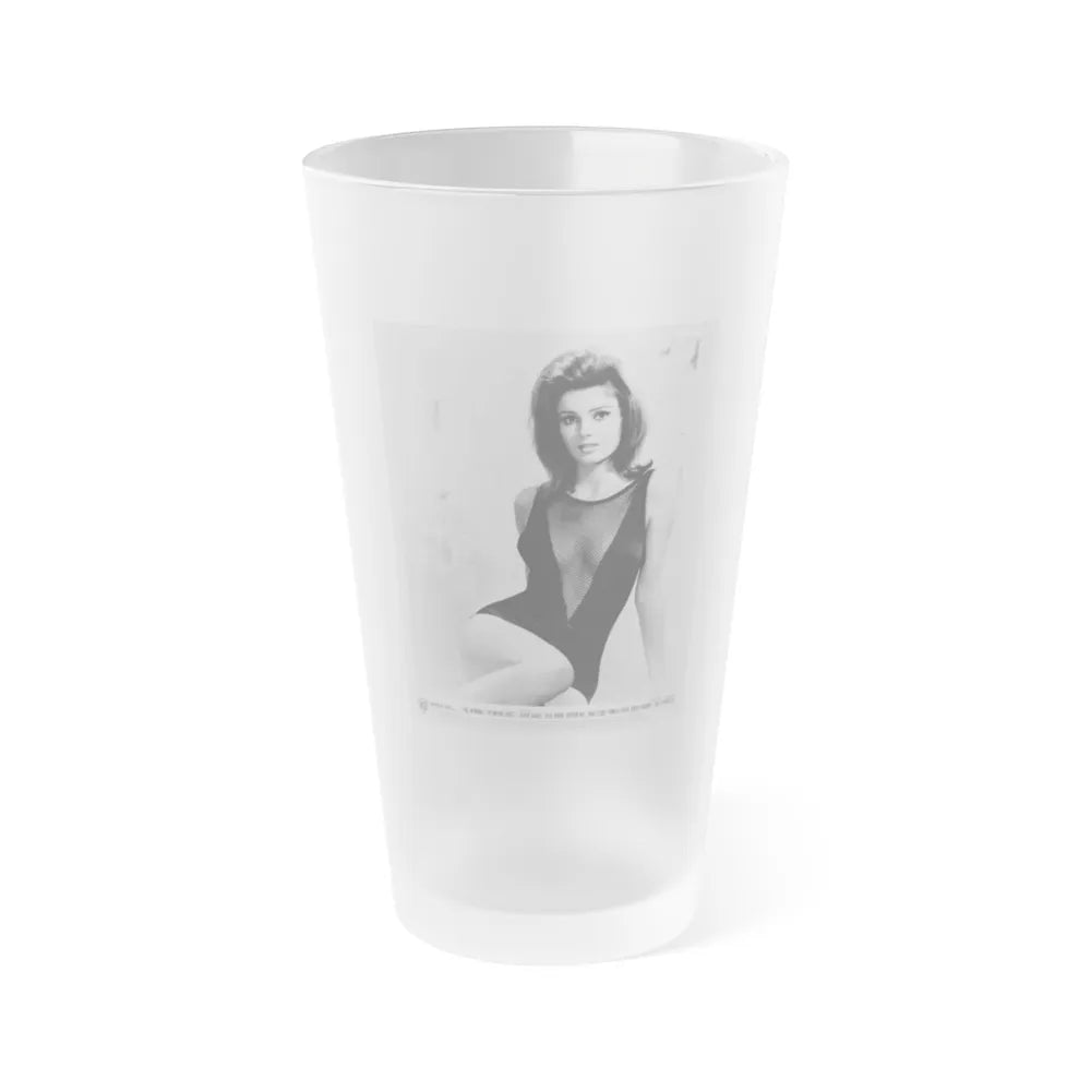 Pamela Tiffin #061 (Vintage Female Icon) Frosted Pint Glass 16oz-16oz-Frosted-Go Mug Yourself